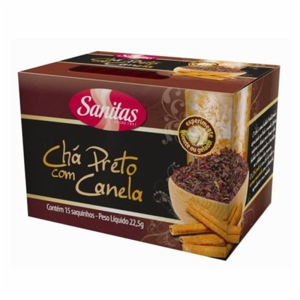 CHÁ PRETO COM CANELA LIFAR SANITAS 15 SAQUINHOS