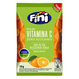BALA FINI VITAMINA C LARANJA 18G