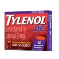TYLENOL DC MÚLTIPLAS DORES PARACETAMOL 1G + CAFEÍNA 130G 20 C0MPRIMIDOS