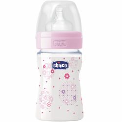 Mamadeira Chicco Well-being 150ml 0+ Rosa