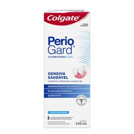 ENXAGUANTE BUCAL COLGATE PERIOGARD MENTA ORIGINAL SEM ÁLCOOL 250ML