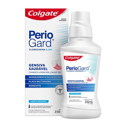 ENXAGUANTE BUCAL COLGATE PERIOGARD MENTA ORIGINAL SEM ÁLCOOL 250ML