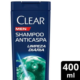 SHAMPOO ANTICASPA CLEAR MEN LIMPEZA DIÁRIA 2 EM 1 400ML