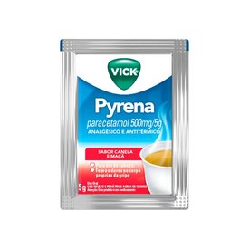 CHÁ PARA GRIPE VICK PYRENA SABOR MAÇÃ E CANELA 5G