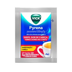 Chá Para Gripe Vick Pyrena Sabor Maçã E Canela 5g