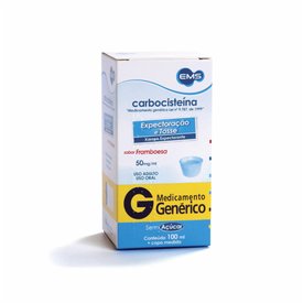 CARBOCISTEINA XAROPE ADULTO 50MG/5ML 100ML EMS GENÉRICO L