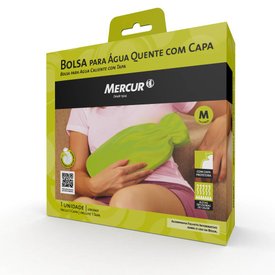 BOLSA PARA ÁGUA QUENTE COM CAPA MERCUR MÉDIA BORDÔ 1,4 LITROS
