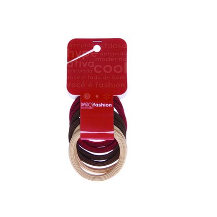 ELÁSTICO PARA CABELO RICCA TEXTURA 6MM COM 6 UNIDADES