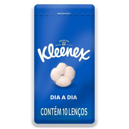 LENÇO DE PAPEL DE BOLSO KLEENEX DIA A DIA UNITÁRIO COM 10 LENÇOS