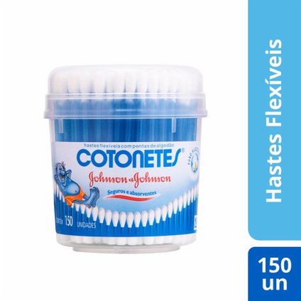 HASTES FLEXÍVEIS COTONETES POTE 150 UNIDADES