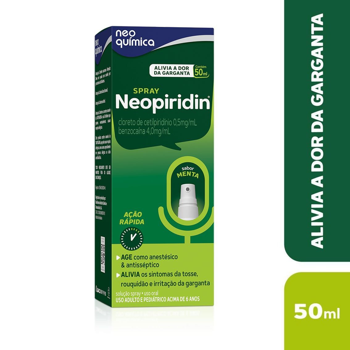 Spray Para Garganta Neopiridin Sabor Menta 50ml