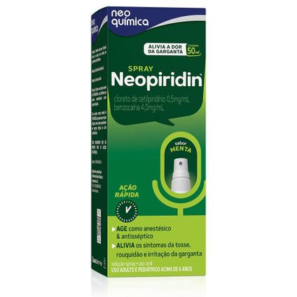 SPRAY PARA GARGANTA NEOPIRIDIN SABOR MENTA 50ML