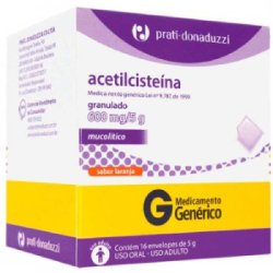 Acetilcisteina 600mg/5g 16 Envelopes Prati Donaduzzi Genérico