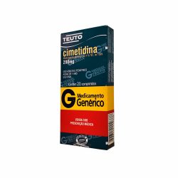 Cimetidina 200mg 20 Comprimidos Teuto Genérico