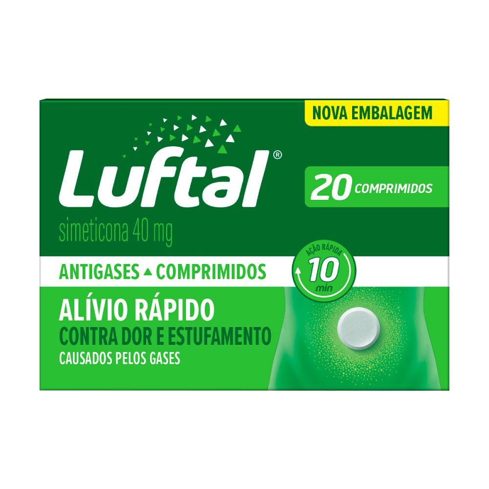 Luftal Simeticona 40mg Com 20 Comprimidos