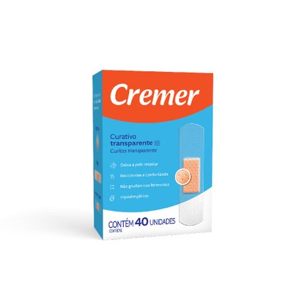 CURATIVO CREMER CARE TRANSPARENTE COM 40 UNIDADES
