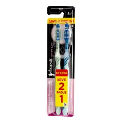 Escova Dental Johnson's Accsses Cabo Grande Cerda Média Leve 2 Pague 1
