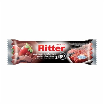 RITTER CEREAL ZERO AÇÚCAR MORANGO/CHOCOLATE DIET 25G BARRA
