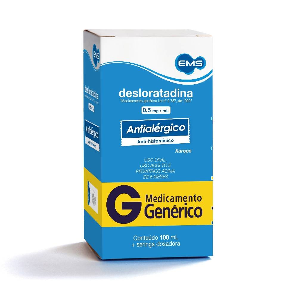 Comprar Desloratadina Biosintética - Aché 0,5mg/mL, caixa com 1 frasco com  100mL de xarope + 1
