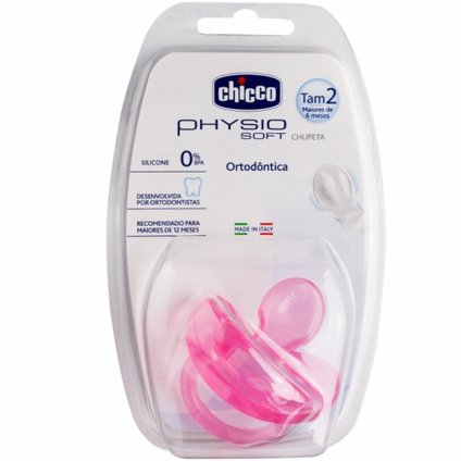 CHUPETA CHICCO PHYSIO SOFT TAMANHO 2 ROSA