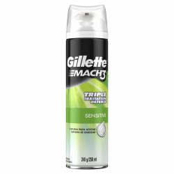 Espuma De Barbear Gillette Mach3 Sensitive 245g