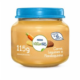 PAPINHA NESTLÉ NATURNES CARNE, LEGUMES  MANDIOQUINHA 115G
