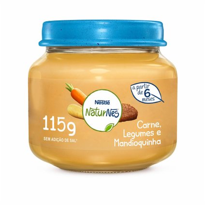 PAPINHA NESTLÉ NATURNES CARNE, LEGUMES  MANDIOQUINHA 115G
