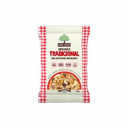 GRANOLA MAE TERRA TRADICIONAL CASTANHAS E MEL 250G