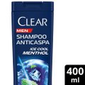 SHAMPOO ANTICASPA CLEAR MEN ICE COOL MENTHOL 400ML