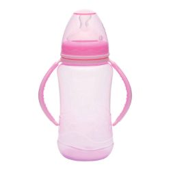 Mamadeira Kuka Aquarela Bico Ortodôntico 330ml Rosa 1402