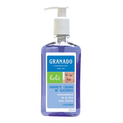 SABONETE LÍQUIDO DE GLICERINA GRANADO BEBÊ LAVANDA 250ML