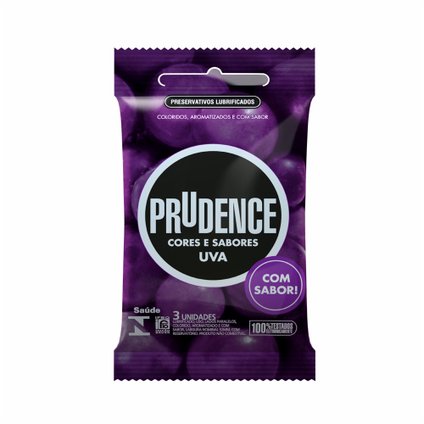 PRESERVATIVO PRUDENCE CORESSABORES UVA COM 3