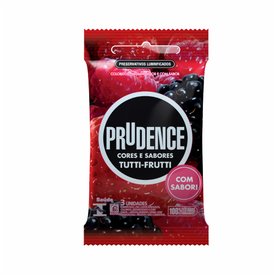 PRESERVATIVO PRUDENCE CORESSABORES TUTTI-FRUTTI COM 3