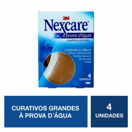 CURATIVOS NEXCARE GRANDES A PROVA DAGUA COM 4UNIDADES