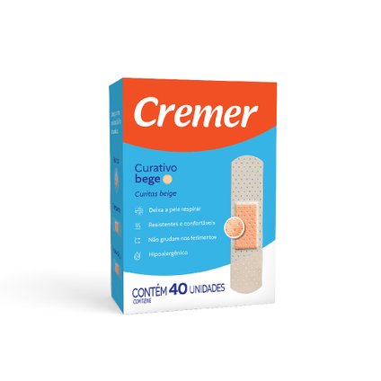 CURATIVO CREMER BEGE 40 UNIDADES