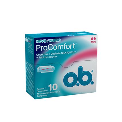 ABSORVENTE INTERNO OB MINI PROCOMFORT 10 UNIDADES