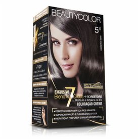 TINTURA PERMANENTE BEAUTY COLOR 5.0 CASTANHO CLARO