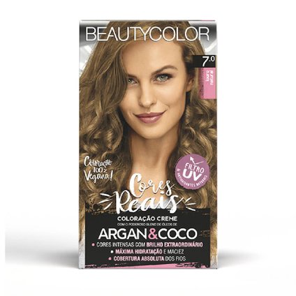 TINTURA PERMANENTE BEAUTY COLOR 7.0 LOURO NATURAL