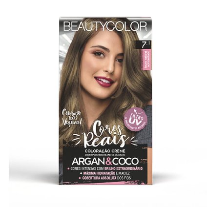 TINTURA PERMANENTE BEAUTY COLOR 7.1 LOURO ACINZENTADO