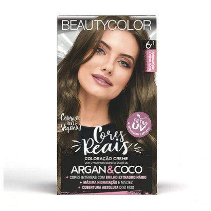 TINTURA PERMANENTE BEAUTY COLOR 6.1 LOURO ESCURO ACINZENTADO