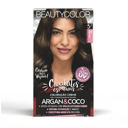 TINTURA PERMANENTE BEAUTY COLOR 5.7 CHOCOLATE CAFÉ
