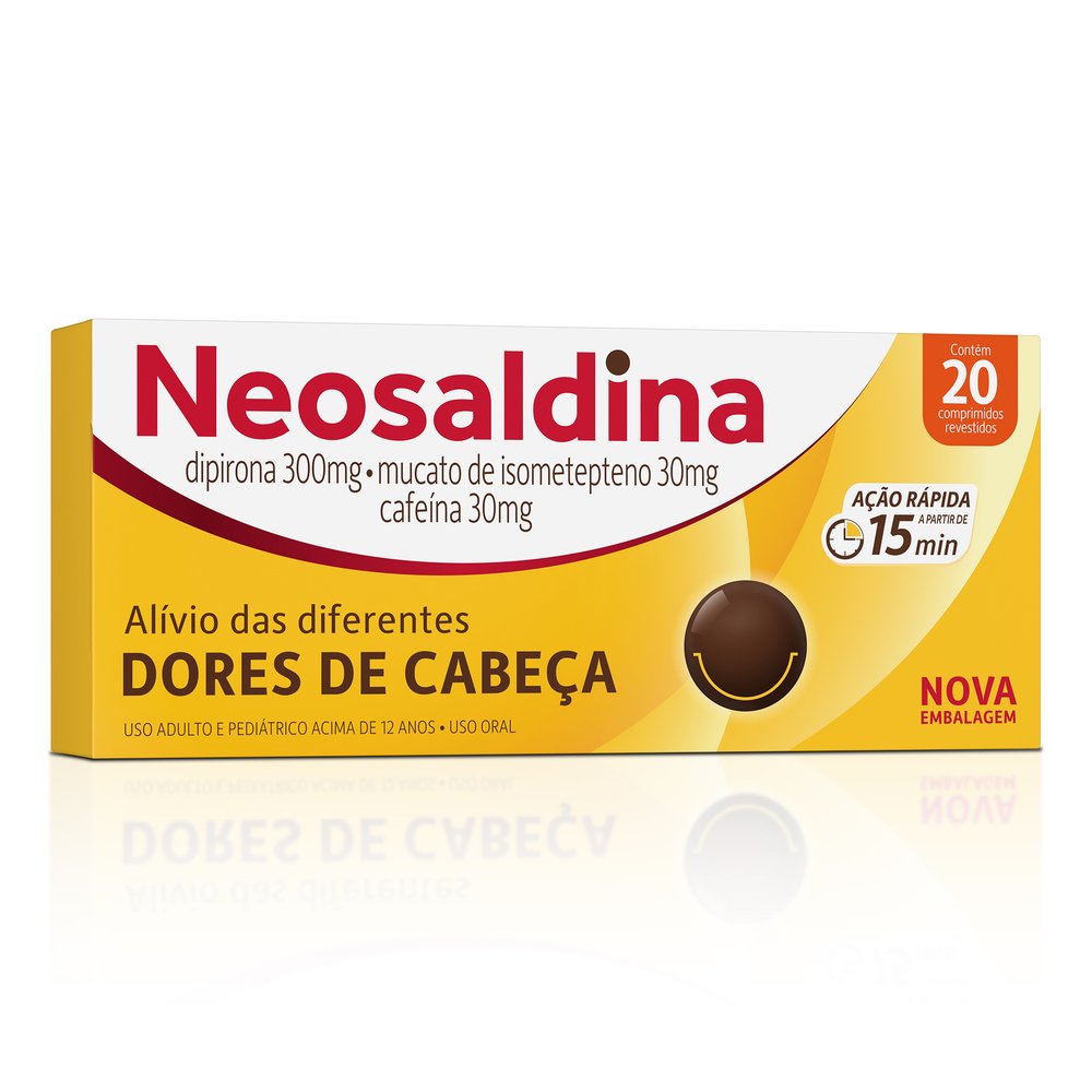 Analgésico Neosaldina Dipirona Caixa 20 Drágeas