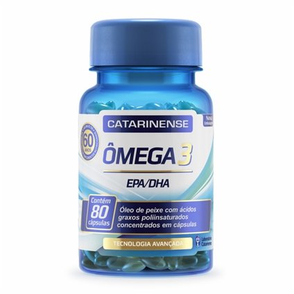 ÓLEO DE PEIXE ÔMEGA 3 CATARINENSE 500MG 80 CÁPSULAS