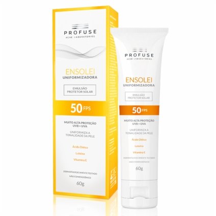 PROTETOR SOLAR PROFUSE ENSOLEIL EMULSÃO UNIFORMIZADORA FPS 50 60G