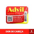 ADVIL ALÍVIO RÁPIDO DA DOR DE CABEÇA E ENXAQUECA COM IBUPROFENO 400MG, 3 CÁPSULAS