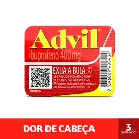 Advil Ibuprofeno 400mg 3 Cápsulas Líquidas