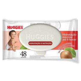 LENÇOS HUGGIES HIDRATAÇÃO E NUTRIÇÃO CONTRA ASSADURAS 48 UNIDADES