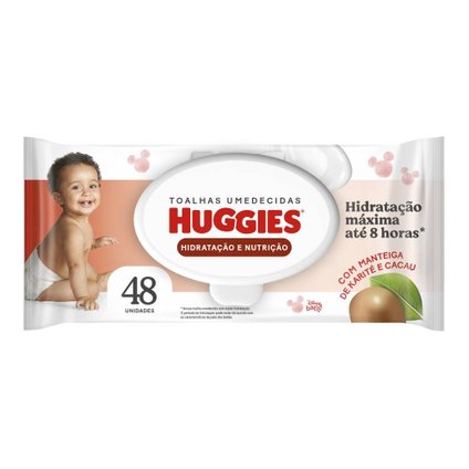 LENÇOS HUGGIES HIDRATAÇÃO E NUTRIÇÃO CONTRA ASSADURAS 48 UNIDADES