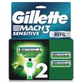 CARGA PARA APARELHO DE BARBEAR GILLETTE MACH3 SENSITIVE COM ALOE 2 UNIDADES