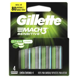 Kit Leve 4 Pague 3 Lâmima Gill Mach3 Sensitive C/4, R$31,49 Cada No Pack